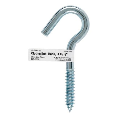 Hampton Hampton 02-3490-162 Clothesline Bolt Hook  0.437 x 4.81 in. - pack of 10 5030747